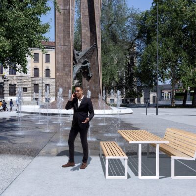 Urbantime VENTIQUATTRO H24 street furniture table for public spaces in Australia