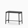 Aluminium outdoor bar table with slatted seat and rust‑proof frame.