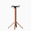 All‑aluminium dining table base with foldable top mechanism.